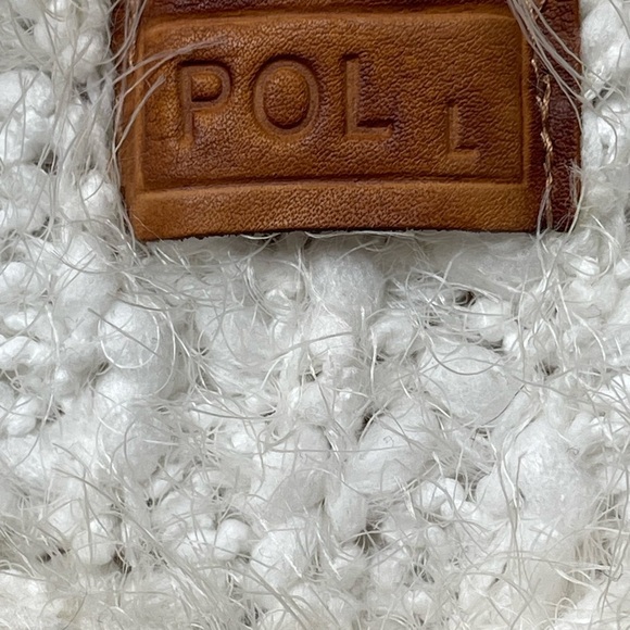 POL Chic Oversized Women’s V Neck White Sweater in Size Large EUC - Picture 8 of 12